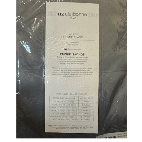 Liz Claiborne Home Kathryn grommet panel curtains, gray, 4 panels - Picture 6 of 10